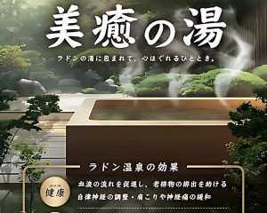 全室人工ラドン温泉「美癒の湯」